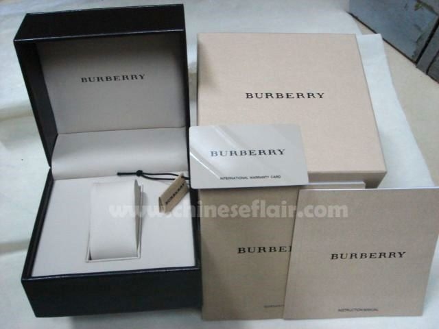 Copy Black Leather Burberry Square Watch Boxes / Original Qualit